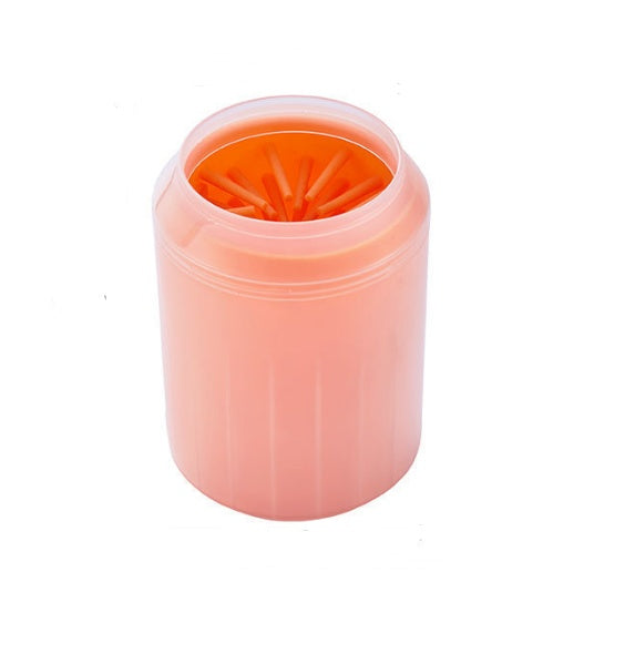 Portable Dog Paw Cleaner Cup with Soft Silicone Brush – Easy Foot Washing for Pets