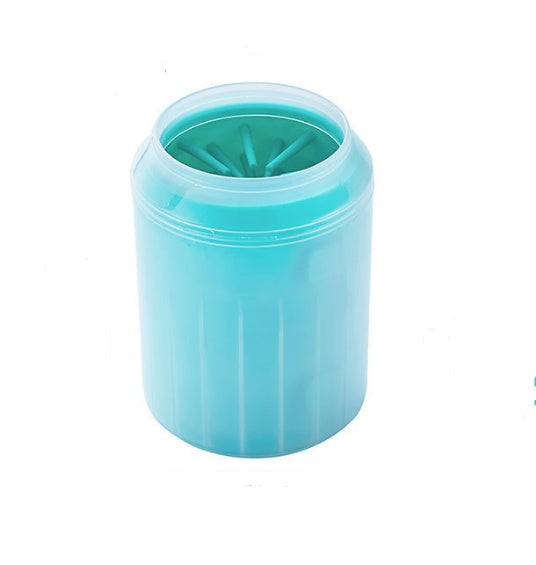 Portable Dog Paw Cleaner Cup with Soft Silicone Brush – Easy Foot Washing for Pets