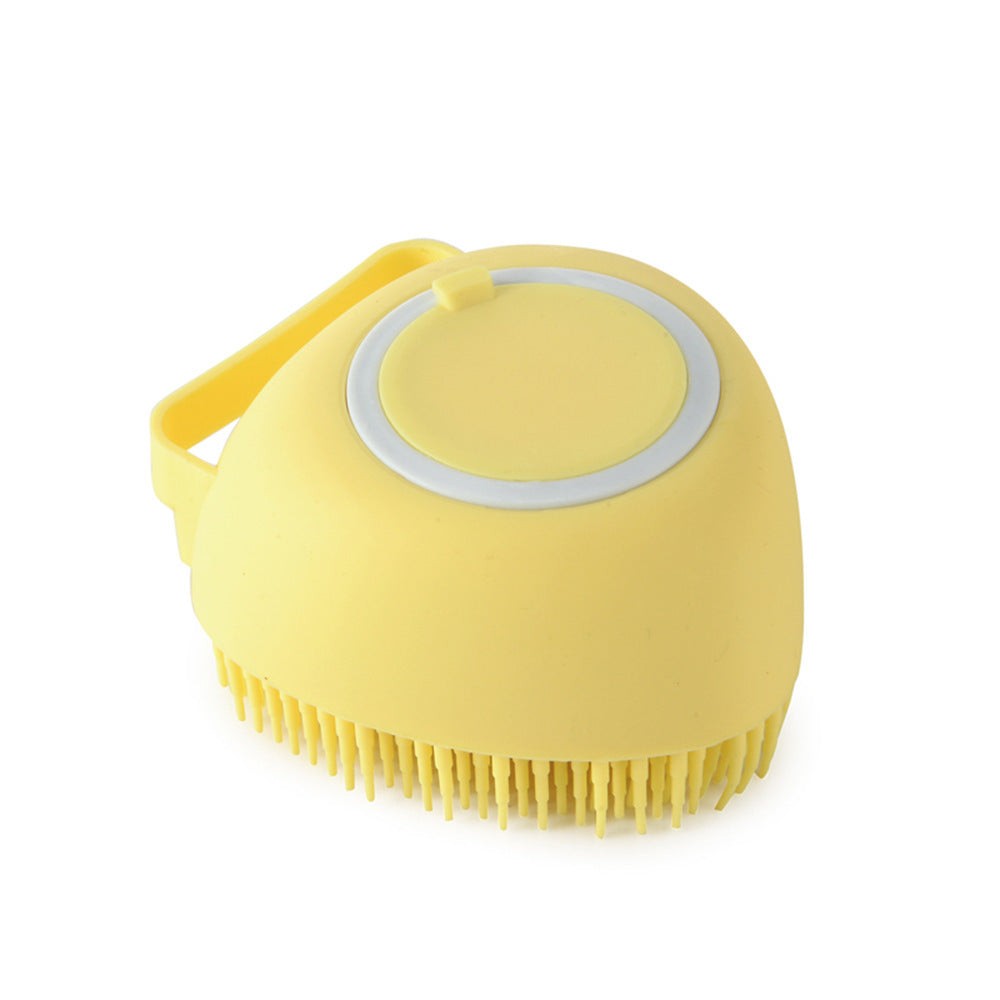 Silicone Dog Bath Brush with Shampoo Dispenser – Pet Grooming & Massage Glove for Dogs