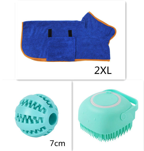 Silicone Dog Bath Brush with Shampoo Dispenser – Pet Grooming & Massage Glove for Dogs