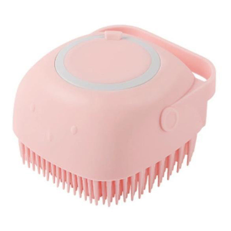 Silicone Dog Bath Brush with Shampoo Dispenser – Pet Grooming & Massage Glove for Dogs