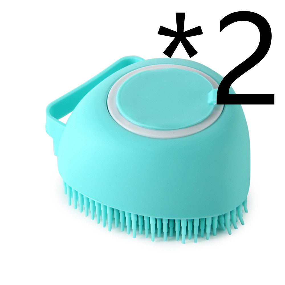Silicone Dog Bath Brush with Shampoo Dispenser – Pet Grooming & Massage Glove for Dogs