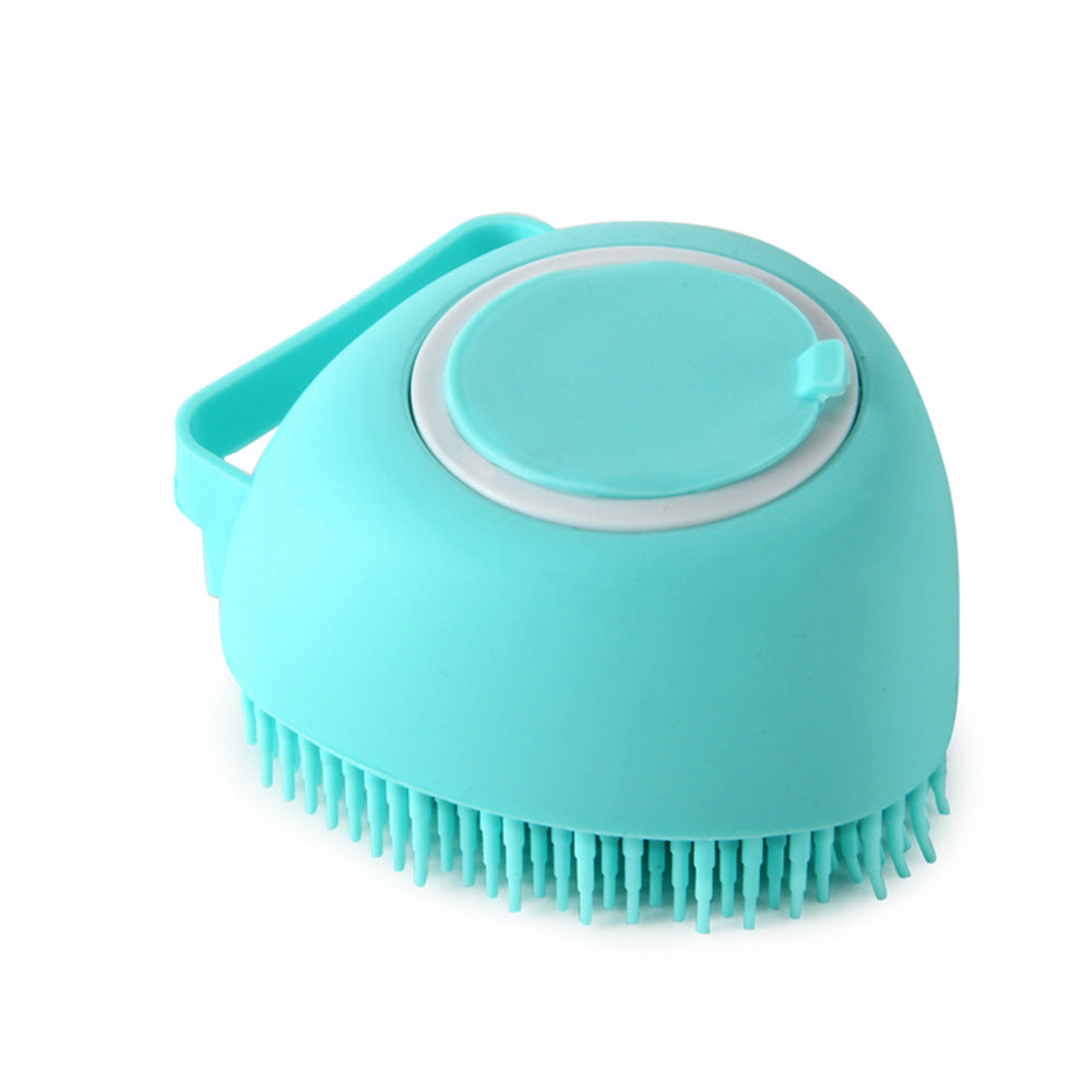 Silicone Dog Bath Brush with Shampoo Dispenser – Pet Grooming & Massage Glove for Dogs