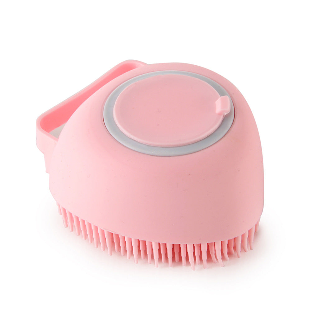 Silicone Dog Bath Brush with Shampoo Dispenser – Pet Grooming & Massage Glove for Dogs