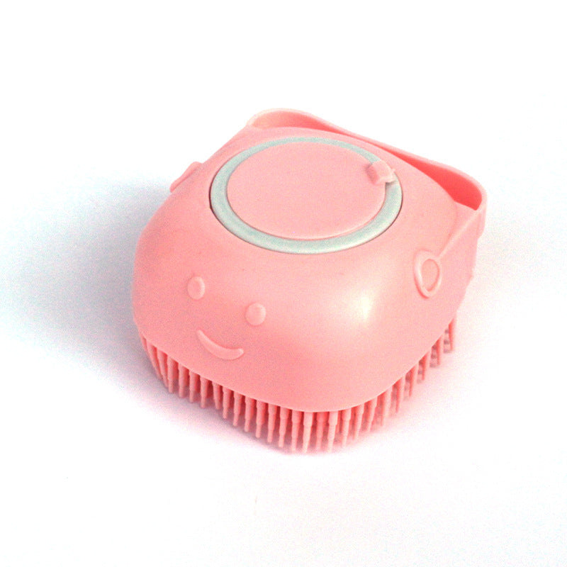 Silicone Dog Bath Brush with Shampoo Dispenser – Pet Grooming & Massage Glove for Dogs