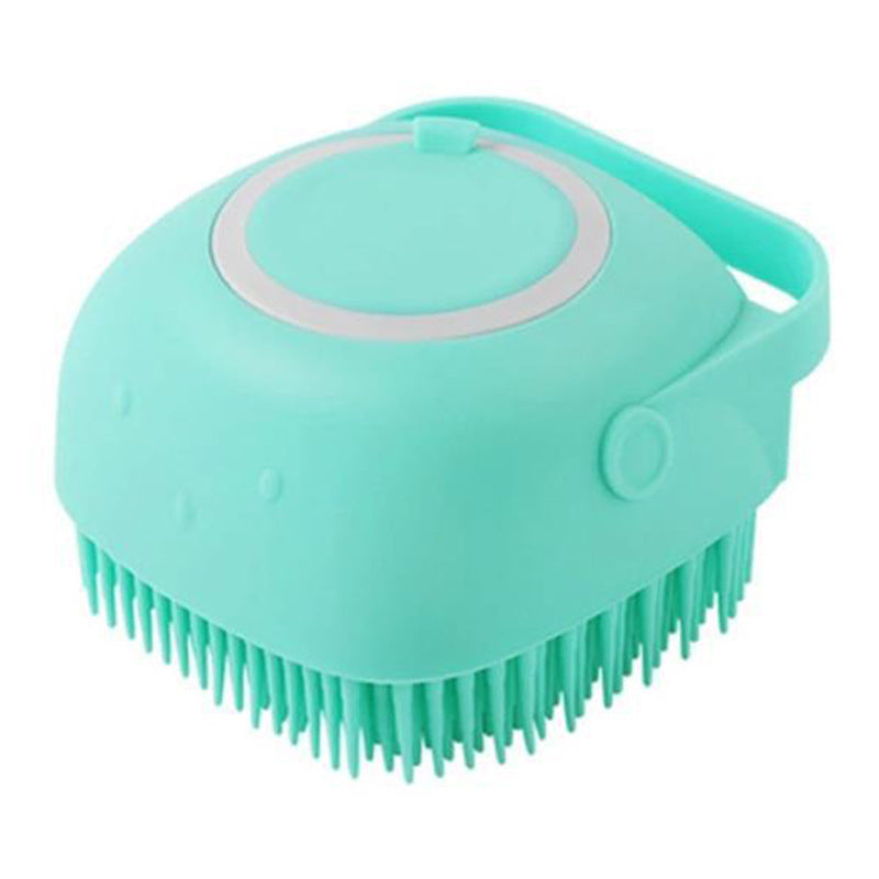 Silicone Dog Bath Brush with Shampoo Dispenser – Pet Grooming & Massage Glove for Dogs