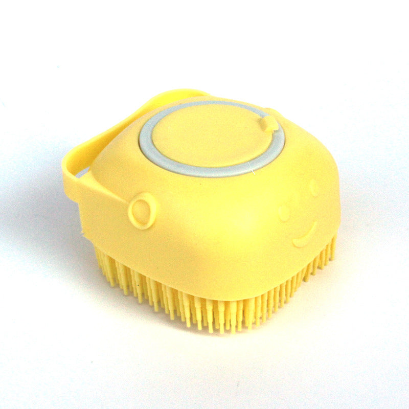 Silicone Dog Bath Brush with Shampoo Dispenser – Pet Grooming & Massage Glove for Dogs