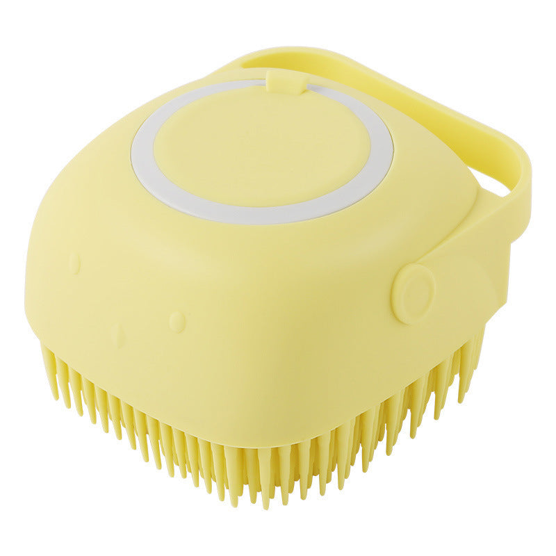 Silicone Dog Bath Brush with Shampoo Dispenser – Pet Grooming & Massage Glove for Dogs