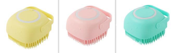 Silicone Dog Bath Brush with Shampoo Dispenser – Pet Grooming & Massage Glove for Dogs